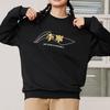 Li-Ning Sports Fashion Series Simple Text Logo Embroidered Loose Pullover Sweatshirt Unisex Tops Black AWDSF97-2