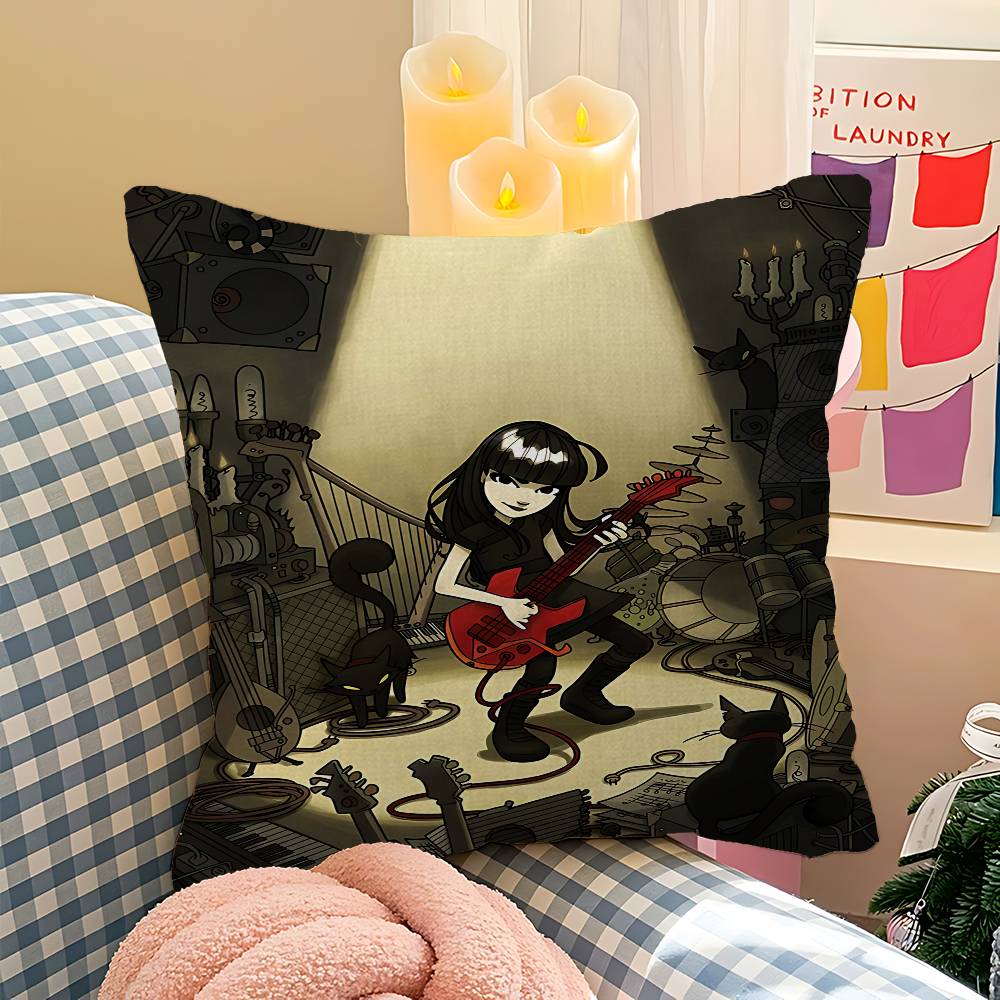 

Comics Emily The Strange Classic Vintage Cushion Cover Decorative Pillow Sofa Home Decor Case Pillow Cases 12x12Inch
