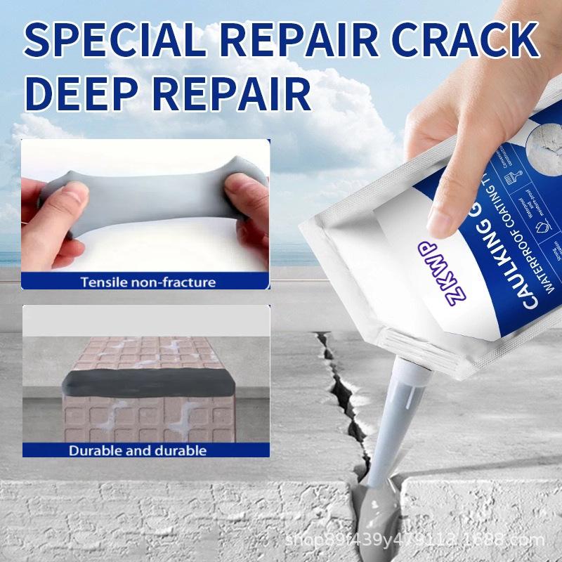 Mastic de réparation de fissures pour bétonAdhésion Forte, Convient pour les Tuyaux, Toits, Murs, Réparation de Fuites de Toit,, Étanchéité Durable