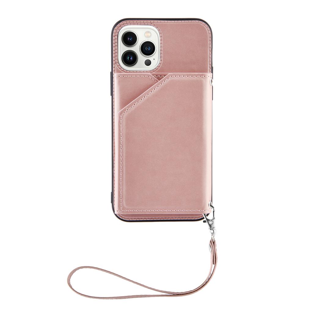 Geschikt voor Samsung S23ultra Huidgevoel Kaart Portemonnee Mobiele Telefoonhoesje S23plus Lanyard Meerdere Kaarten Leerhoesje S23 Mode Kaart Portemonnee