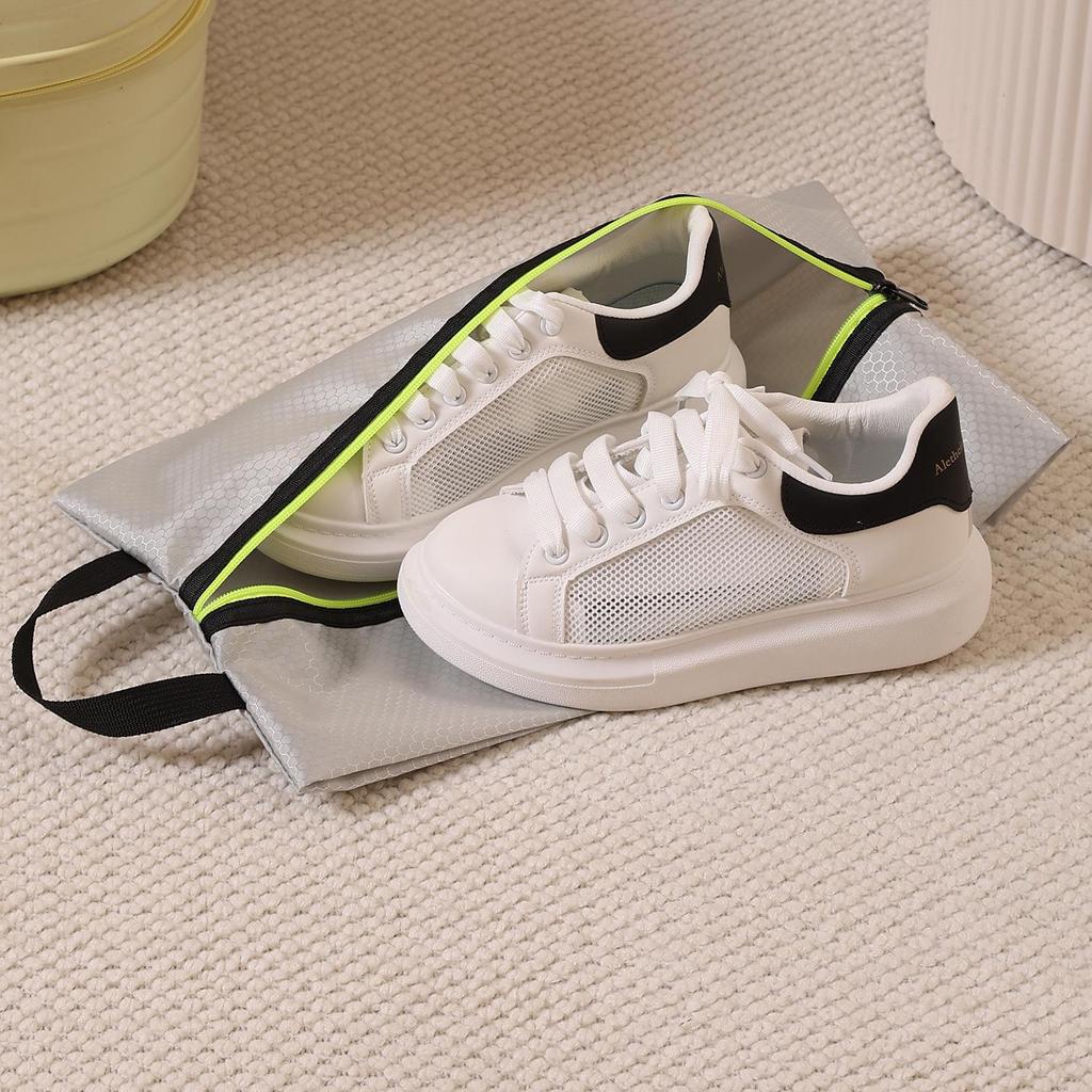 Waterproof Oxford Cloth Travel Shoe Bag with Drawstring - Portable Sneaker Storage Cover