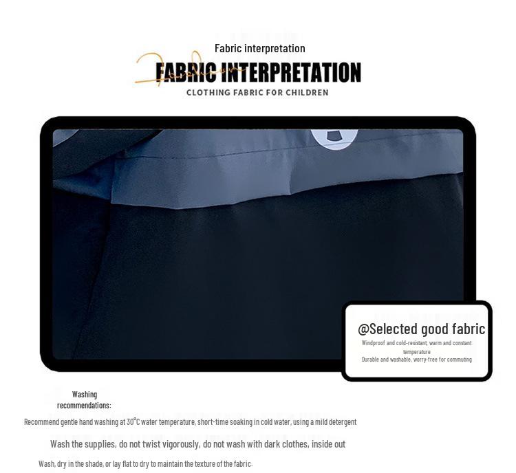 Boys' 2025 Winter Hooded Cotton Parka: New Style Fleece-Lined Coat for Autumn and Winter