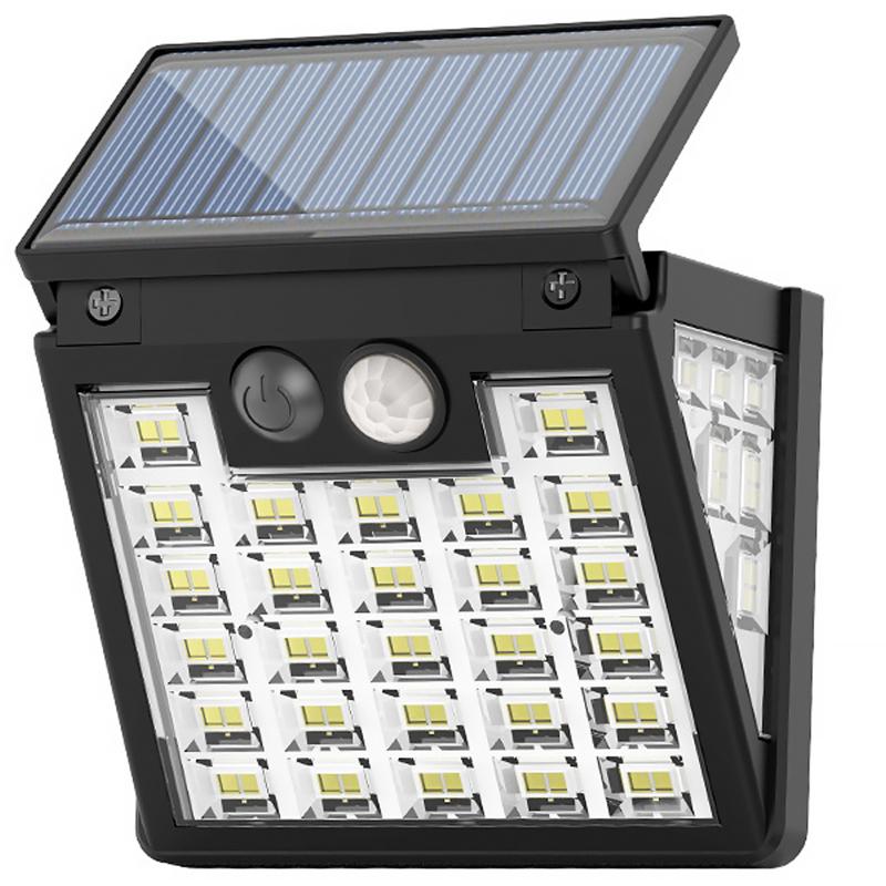 56LED/72/108/117COB Solar Split Wall Lamp 3-mode Outdoor Waterproof Motion Sensor Garden Emergency Street Lamp Remote Control Wall Lamp