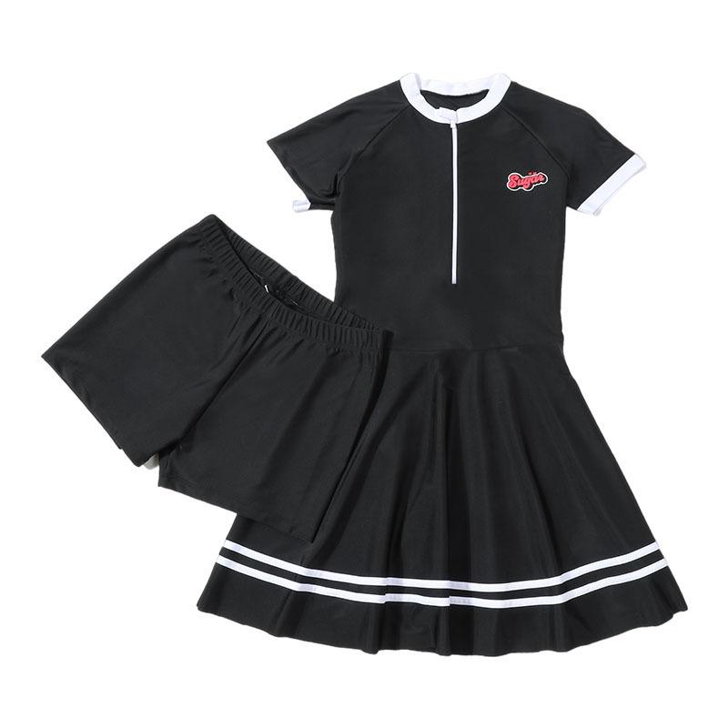 About 2025 Plus Size Girls Swimsuit Japanese One-Piece Swimsuit Loose Plus Size Dress Summer Swimsuit Girls 140