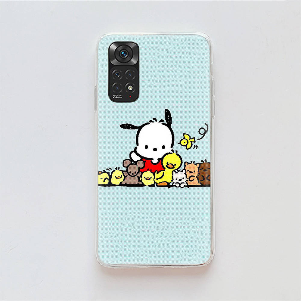 KT73 Pochacco Hülle für Samsung A04 A14 A23 A34 A54 M23 M33 M52 M53 Realme 10 9 C30S C35 C55 VIVO Y02S Y21 Y33S Y51 X80 Pro Klare Hülle