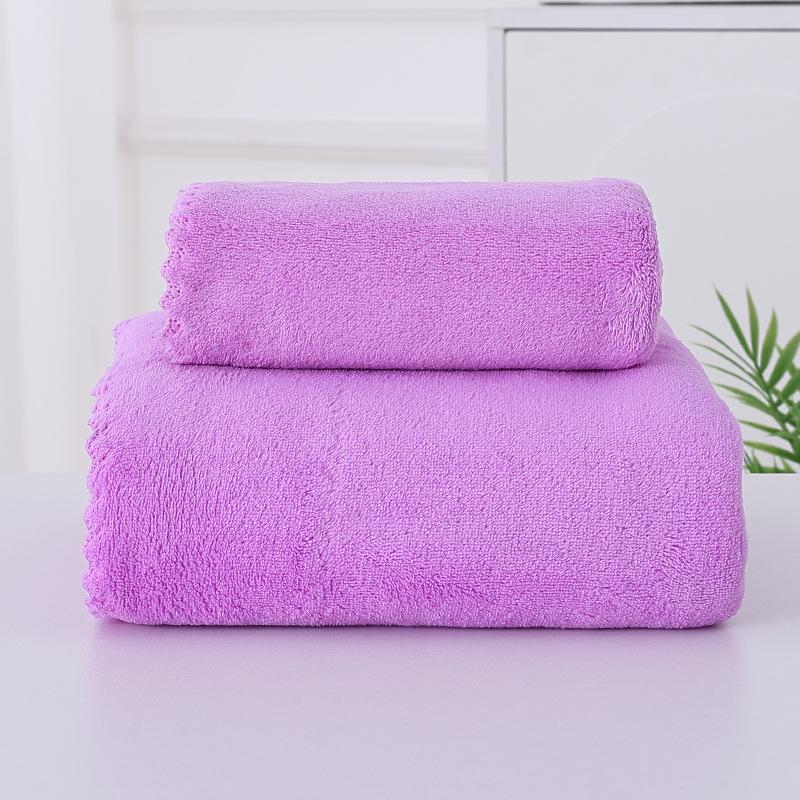 

Adult Foot Bath & Water-Absorbent Coral Fleece Towel - Solid Color, Face Wash, Student Daily Use, Custom Logo Available OPP Bag