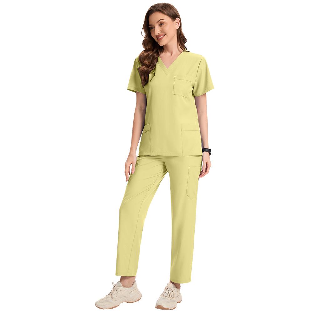 Übergröße Schnelltrocknendes Stretch-Schrubbset - Einfarbig, Lässig, Bequem