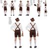 Stilvolle Herren Oktoberfest Kleidung Cosplay Kostüm Mit Einfarbigem Hemd Und Hosenträgern