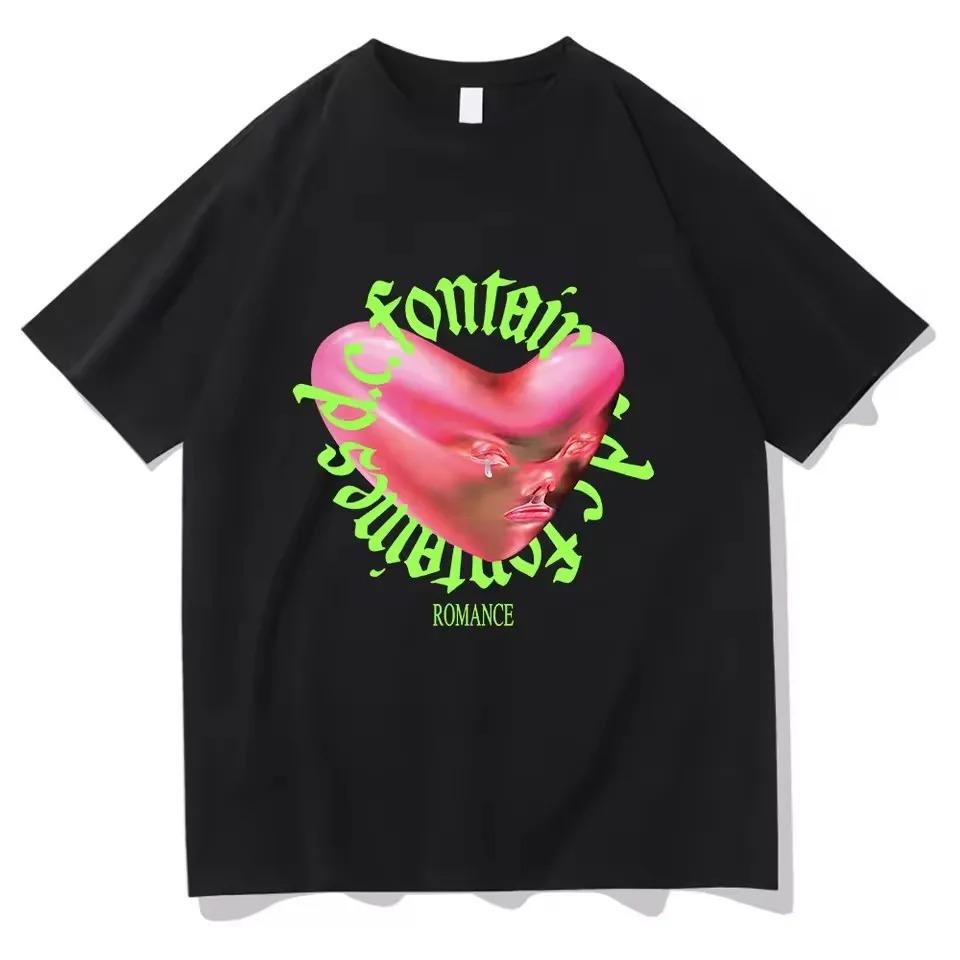 

Фонтейнс, округ Колумбия. Романтика Мужская одежда Футболка Homme Новинка Топы и футболки с коротким рукавом Круглый вырез Принтованный пуловер Футболка L