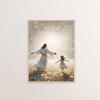 Jesus Christus Leinwand Postres Christliches Jesus Porträt Wandkunst Druck Poster Ich werde mit Christus gehen LDS Bibelvers Geschenk Poster