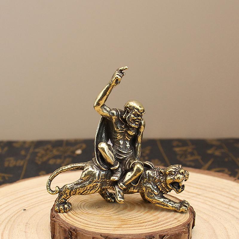 Eighteen Arhats Miniature Retro Mini Buddha Decoration Study Office Home Decoration Brass Statue Crafts