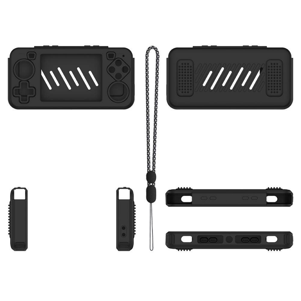 For R36H Silicone Protective Cover Handheld Game Console Dustproof Anti Drop Protective Shell With Anti Loss Rope For R36H