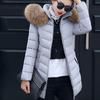Women's Fashion Medium-Length Models Slim Cotton Jacket Big Hair Down Cotton Jacket