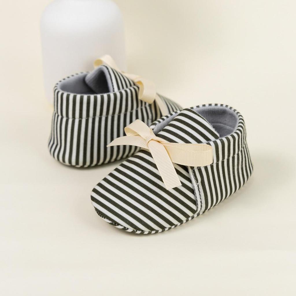 New Striped Moccasins: Non-Slip Casual Shoes for 0-1 Year Olds