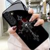 Custodia in vetro stile gotico con teschio adatta per Samsung Galaxy S26 S25 S24 S23 S22 S20 FE/Ultra/Plus antipolvere e antiurto