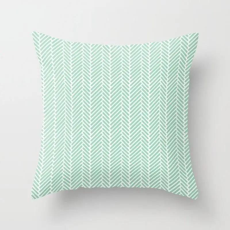Home Decor Fashion Simple Pillowcase Mint Green  Chair Sofa Car Pillow Farmhouse