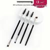 Dual-End Eyebrow and Eyelash Brush Set: Comb, Spiral Blade, Angled Brush for Brows, Eyes, and Lashes.