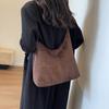 Vintage Pillow Design Suede Shoulder Bag Boston Fashion Shopper Totes For Women Casual Large Capacity Shoulder Crossbody Bags
