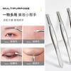 1Pc Stainless Steel Eyebrow Tweezers – Straight & Slant Tip Hair Removal Tool, Professional Beauty Plucker, Makeup Grooming Kit