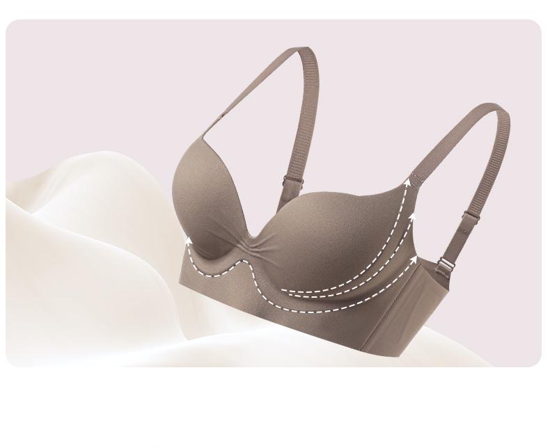 Women's Seamless Push-Up Bra - Soft, Supportive, Anti-Sagging, Wire-Free, Small Chest Enhancement, Side-Smoothing Design