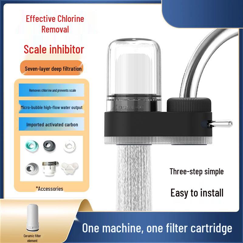 Purificator de apă pentru robinet de bucătărie, filtru de declorinare și rezistent la stropire