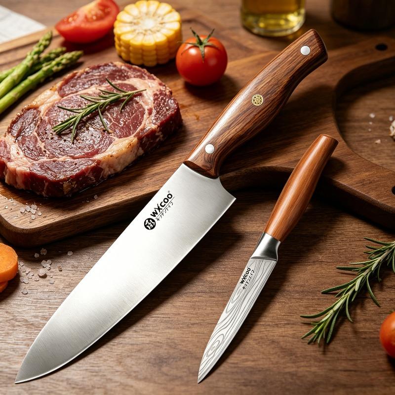 Professional Chef's Knife 5Cr15Mov Stainless Steel Meat Cleaver Santoku Knife Kitchen Vegetable Slicing Knife