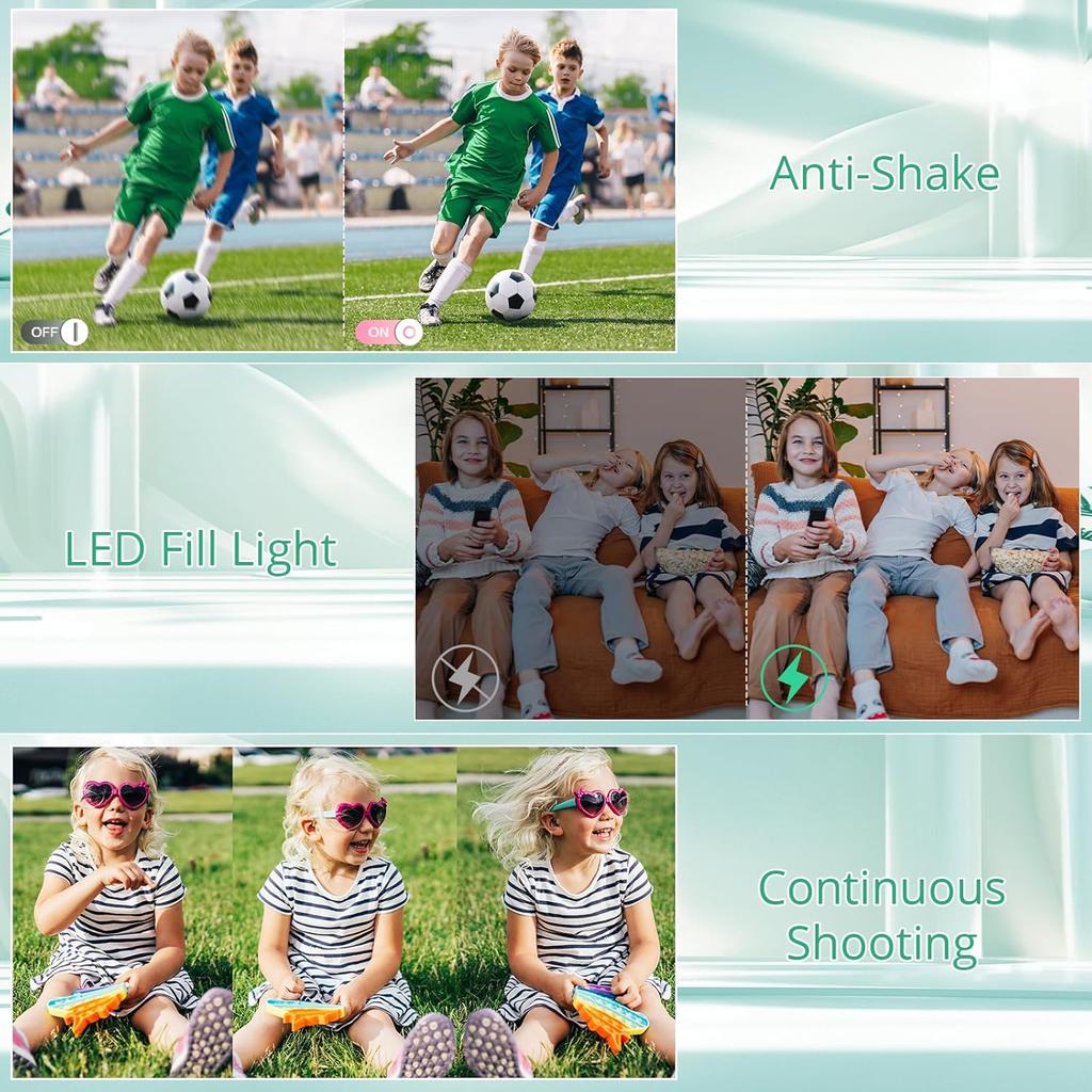 Digital Camera 1080P 44MP Digital Cameras, Digital Point and Shoot Camera for Kids with 16X Zoom, Anti-Shake, Compact Small Travel Camera for