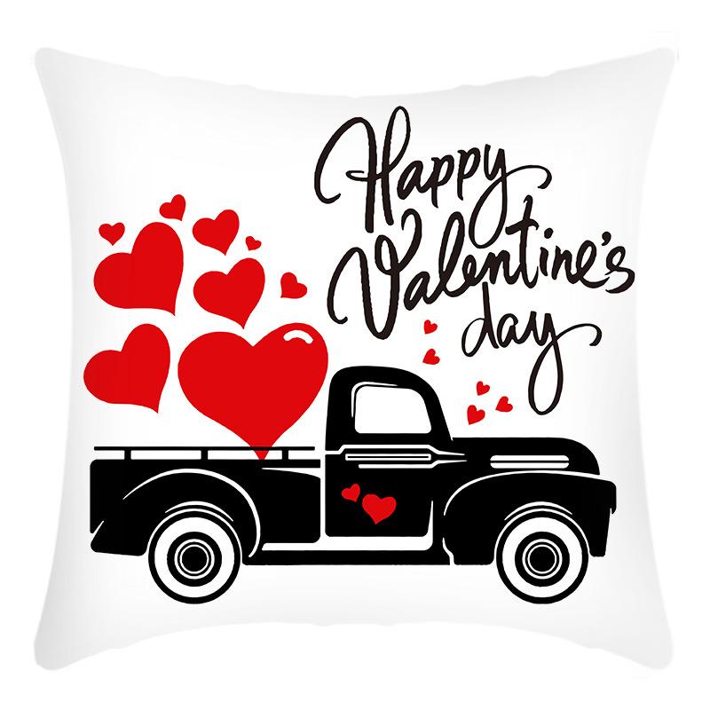 

New Valentine s Day Pillowcase Linen LOVE Decorative Pillowcase 45 * 45Cm pillowcase
