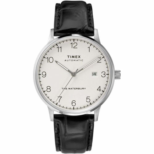 

Timex Waterbury Automatic Watch (White/Classic/Leather), White/Classic/Leather., Automatic watch.