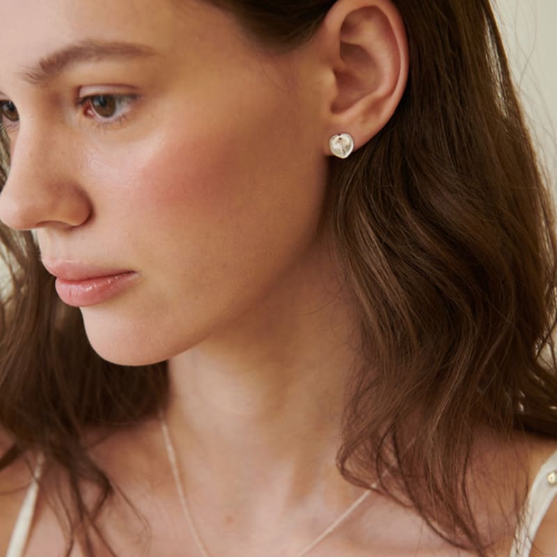 cotoit Heart Shell Earrings S(9mm)