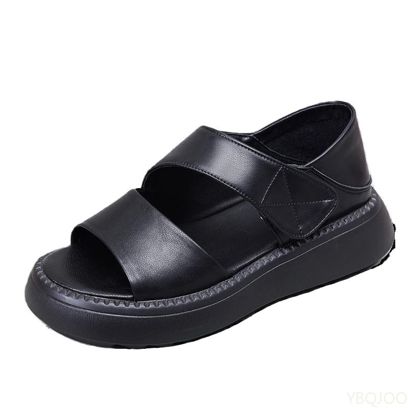 Fashion Open toed beach women's shoes are fashionable breathable comfortable Summer new thick soled casual soft soled beach shoes