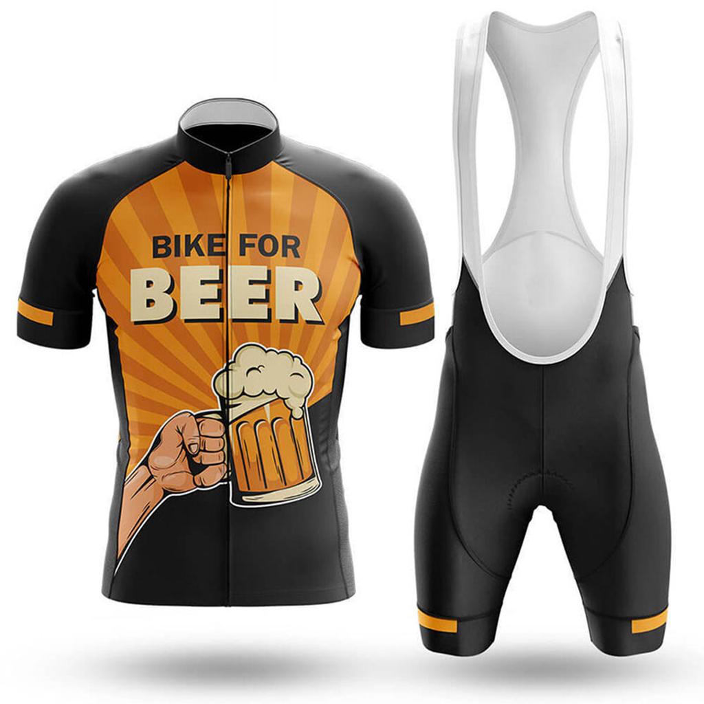 2026 Sommer Atmungsaktives Radsportanzug Set Bier Muster Radbekleidung Herren Anti-UV Radtrikot Set Mountainbike Rennradsport Sets Ciclismo