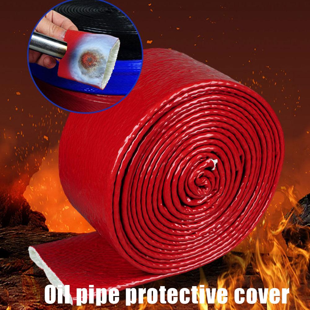 Diameter 25mm High Temperature Resistant Fiberglass Tube Silicone Resin Coated Glass Fiber Braided Fireproof Sleeve