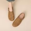Krazing Pot Cow Suede Nubuck Summer Size 46 Size 45 Leisure Shoes Women Round Toe European Design Flats