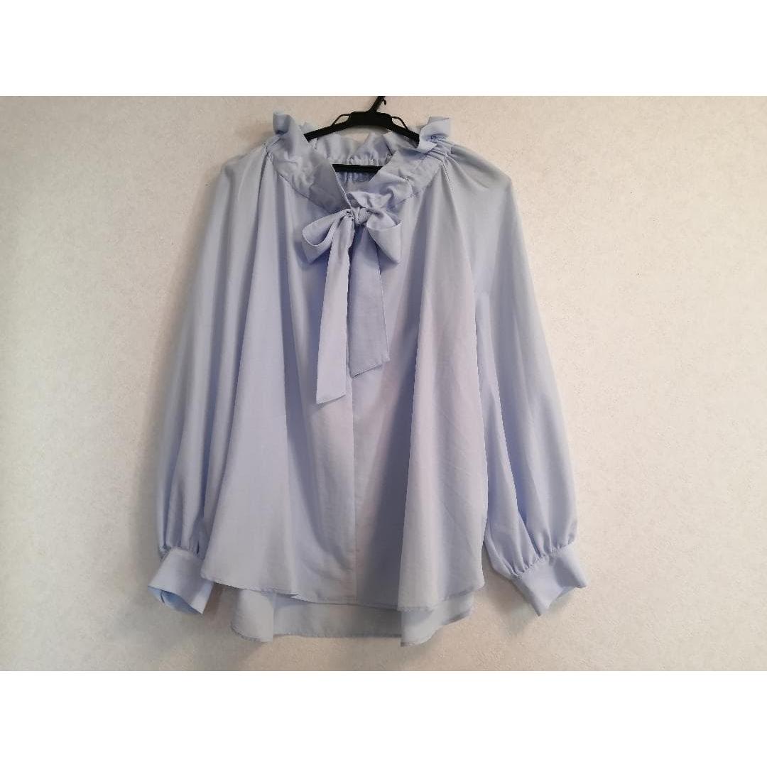 ROPE PICNIC Blouse Ribbon Blouse Tops Long Sleeve ROPE PICNIC