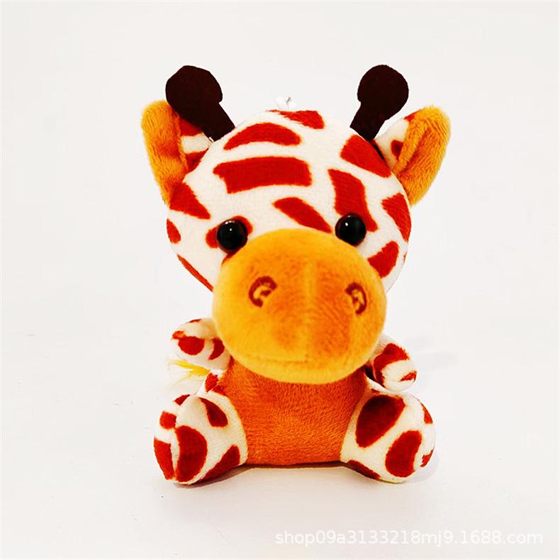 

Forest Animal Keychains Animation Stuffed Jungle Plush Dolls Lion Tiger Monkey Elephant Giraffe Leopard Bag Charm Children S Present