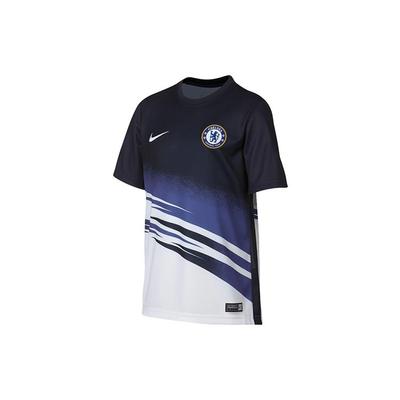 Chelsea FC Quick-Dry Round Neck Short Sleeve Training Tee Men Tops White Blue AO7533-101