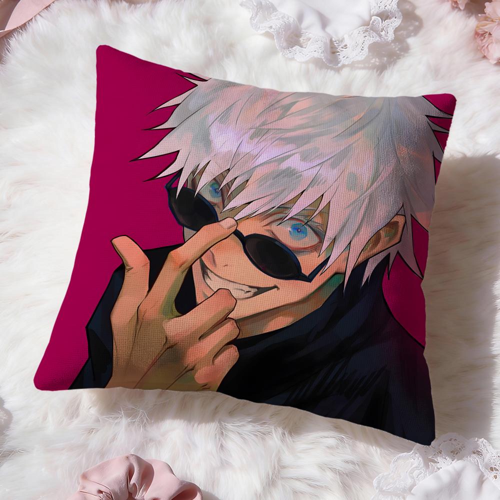 anime j-Jujutsu Kaisen Cushion Cover Premium Comfort Reversible Pillow Cove -Two in One Design for Any Room & Car Interior