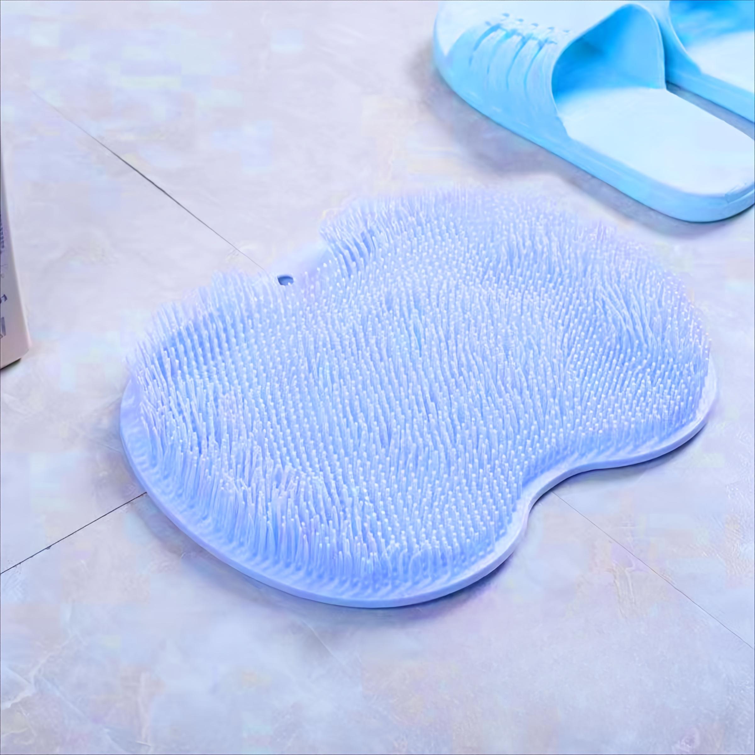 

1 шт. Ручная отшелушивающая щетка | Гипоаллергенный силиконовый очиститель для ног для душа/ванной, Отшелушивание, Нежный массаж синий