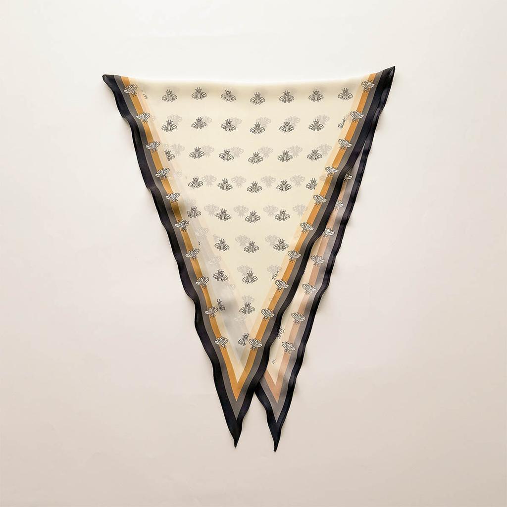 Retro Cashew Print Silk Scarf Accessories Rhombus Versatile Triangle Scarf Spring And Summer Thin Out Clothing With Shawl
