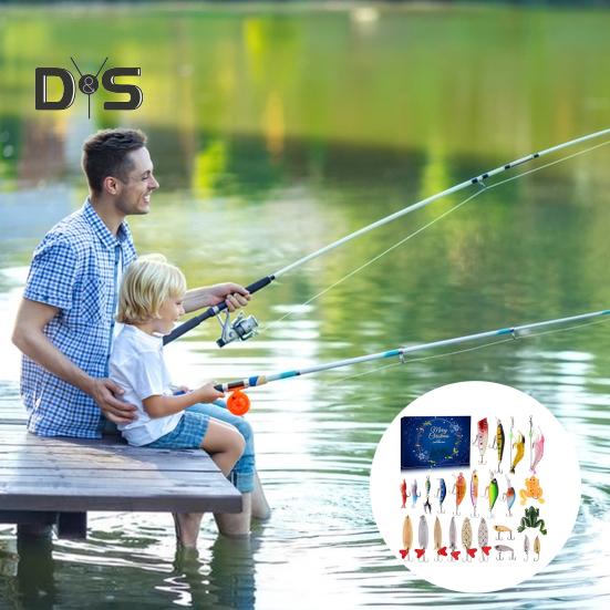 Calendrier De L'Avent Pêche - 24 Cadeaux Surprises : Leurres, Hameçons... Pour Pêcheurs Passionnés !