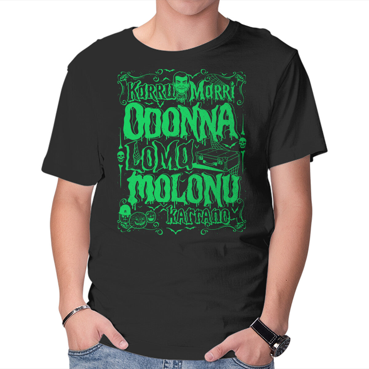 Unisex Crew Neck T-Shirt Cursed Spell Graphic Short Sleeve Casual Tee L