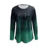 Spring and Autumn Round Neck 3D Starry Sky Printed Top Fashionable Casual Long Sleeved Women's T-shirts