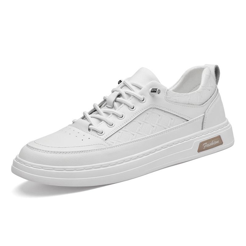 

Men s shoes embossed plaid green free lace-up light white shoes soft sole fashion sports shoes casual board shoes men 45 білий