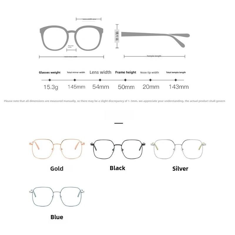 New Retro Square-Frame Photochromic Myopia Glasses Versatile Fashionable Myopia Glasses Unisex Minus Diopter Eyeglasses