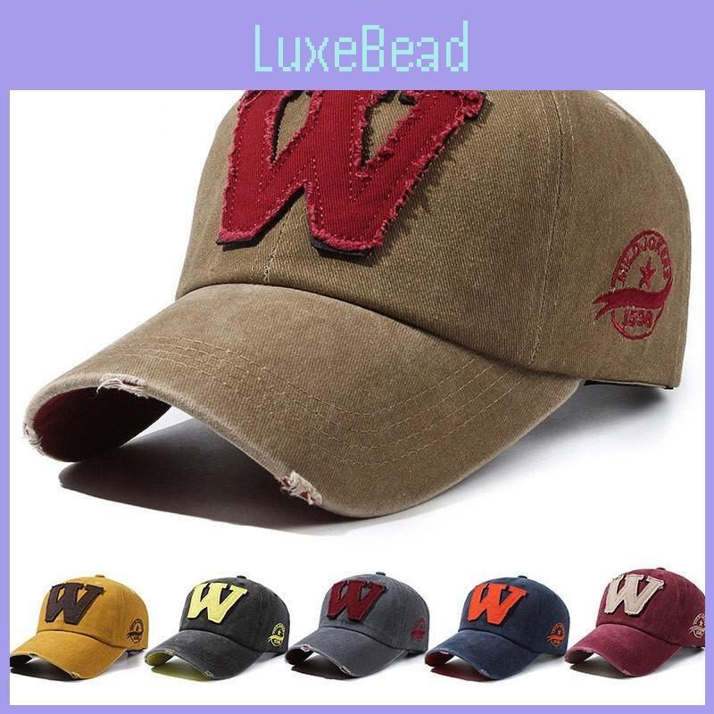 W Baseball Letter Cap Unisex Denim Outdoor Sun Protection Adjustable Gift Hat