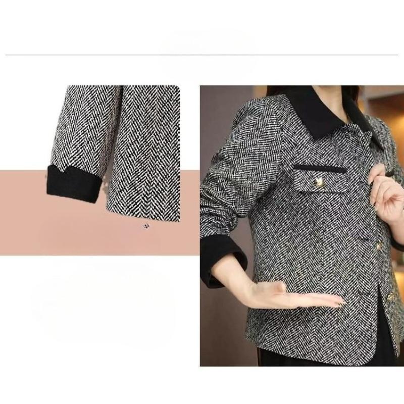 Jugendlicher Frühling Herbst Damen Blazer Modische Schlankmachende Bürojacke Eleganter Kleiner Mantel