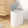 Bathroom Trash Can with Lid Trash Bin Press Top Waste Basket Stylish Slim Garbage Can Compact Spaces Wastebasket for Kitchen