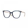 Valentino Brille Quadratisch Vollrand Blau Havana Gold Rahmen Und Klare Demolinsen Linse Va30595031 Gold