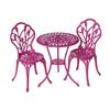 Luxury Cast Aluminum Outdoor Dining Table and Chairs Set for Garden or Balcony